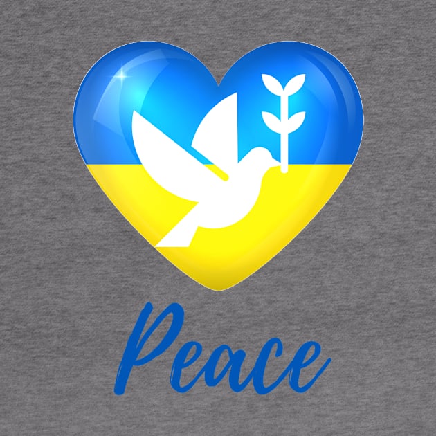 Ukraine Heart Peace Dove by She Gets Creative